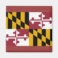 Magnet with Flagga of Maryland State - USA