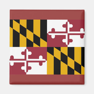 Magnet with Flagga of Maryland State - USA