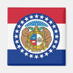 Magnet with Flagga of Missouri State - USA
