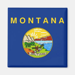 Magnet with Flagga of Montana State - USA