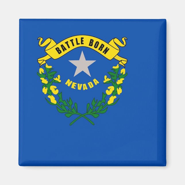 Magnet with Flagga of Nevada State - USA (Framsidan)
