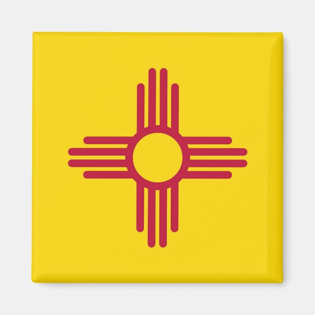 Magnet with Flagga of New mexico State - USA (Framsidan)