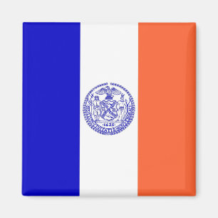 Magnet with Flagga of New York City - USA