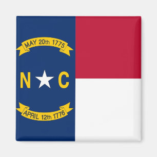 Magnet with Flagga of North Carolina State - USA