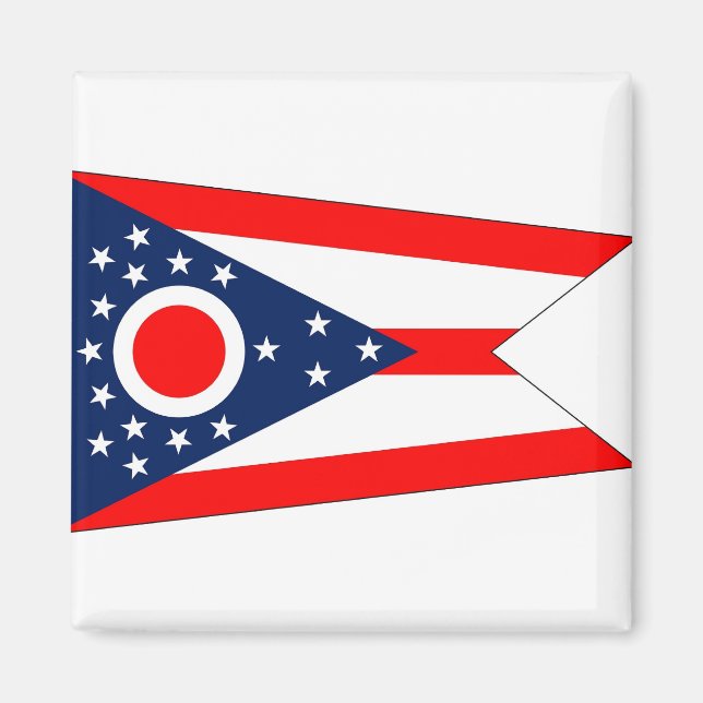 Magnet with Flagga of Ohio State - USA (Framsidan)