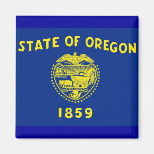 Magnet with Flagga of Oregon State - USA