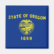 Magnet with Flagga of Oregon State - USA