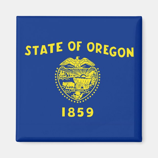 Magnet with Flagga of Oregon State - USA (Framsidan)