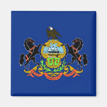 Magnet with Flagga of Pennsylvania State - USA