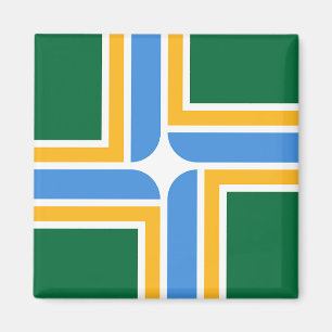 Magnet with Flagga of Portland, Oregon, USA
