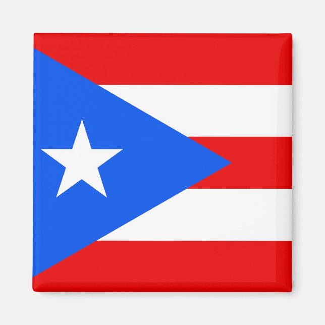 Magnet with Flagga of Puerto Rico - USA (Framsidan)