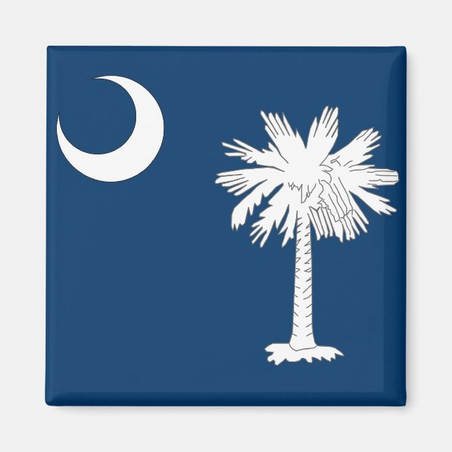 Magnet with Flagga of South Carolina State - USA (Framsidan)