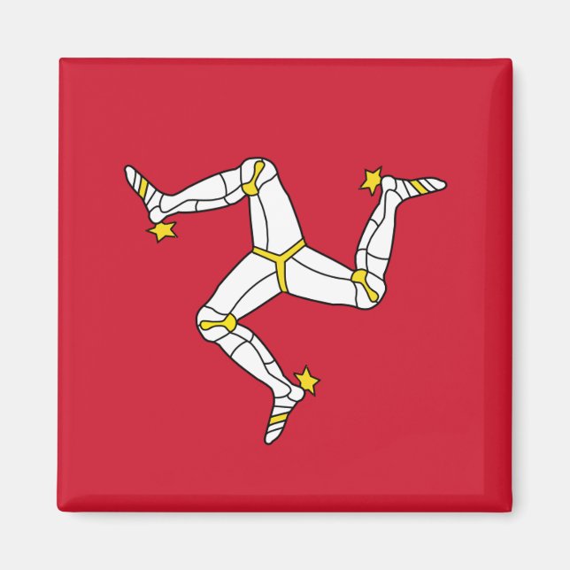 Magnet with Isle of Man Flagga, Förenade kungarike (Framsidan)