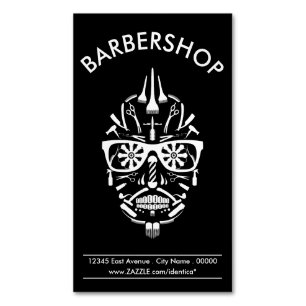 magnetaffärskort av barberbuktpunk magnetiska visitkort