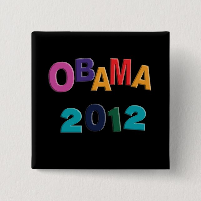 Magneten 2012 för det Obama kylskåpalfabetet Knapp (Framsida)