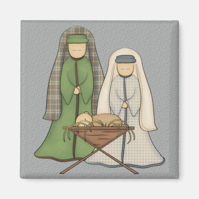 Magneten för Nativityjulkristen Magnet (Framsidan)