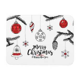 Magneten God jul och Gott nytt år Magnet