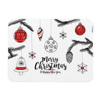 Magneten God jul och Gott nytt år Magnet