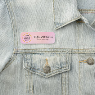 Magneter eller stift med Anpassningsbar logotyp fö Namnbricka