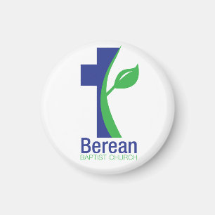 Magneter för Berean baptistkyrkarunda (vit)