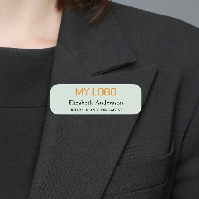 Magnetfält för logotyp av medarbetares grönt namnbricka (Skapare uppladdad)