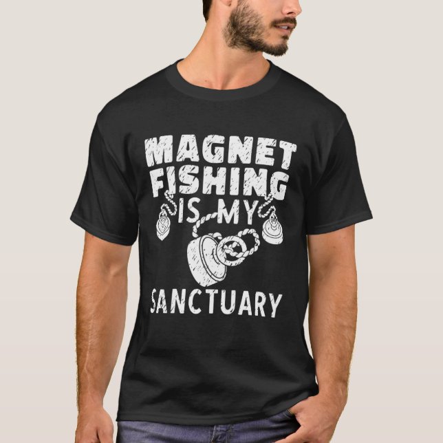 Magnetfiske är mitt svidarefält magnetfiske t shirt (Framsida)