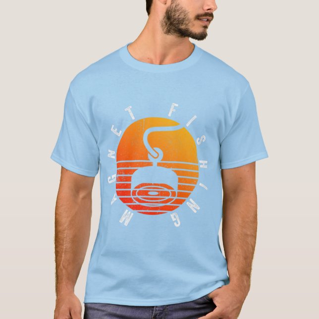 Magnetfiske och magnetiskt sportfiske t shirt (Framsida)