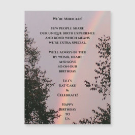 Magnethälsningskort för många födelsedag