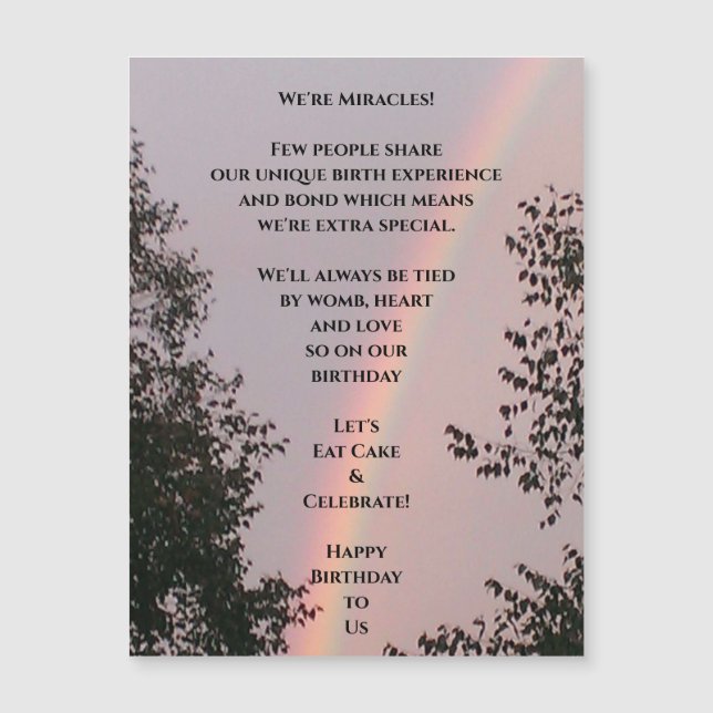 Magnethälsningskort för många födelsedag (Framsida)