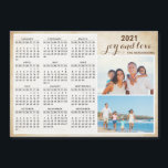 Magnetic 2021 Calendar Anpassningsbar Photo<br><div class="desc">Denna magnetiska fotokalender för 2021 är lätt att anpassa med din familj namn och bilder. Använda mallen så att den enkelt kan anpassas. Vintagens bakgrund och bruna text gör den till snyggt. Det är en praktisk presentidé eller en keepé för jul,  nyår eller tillfälle.</div>