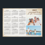 Magnetic 2021 Calendar Anpassningsbar Photo<br><div class="desc">Denna magnetiska fotokalender för 2021 är lätt att anpassa med din familj namn och bilder. Använda mallen så att den enkelt kan anpassas. Vintagens bakgrund och bruna text gör den till snyggt. Det är en praktisk presentidé eller en keepé för jul,  nyår eller tillfälle.</div>