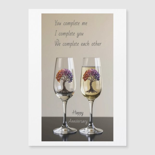 Magnetic Bröllop-jubileumskort (Framsida)