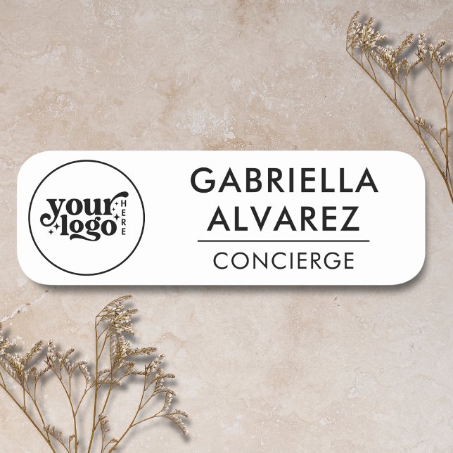 Magnetic Business Logotyp Namn bricka Anpassningsb Namnbricka (Business Logo Name Tag Custom Staff Badge Magnetic)