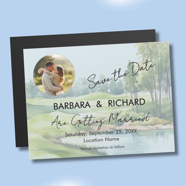 MAGNETIC CARD Golf Theme Wedding Save the Date (Skapare uppladdad)