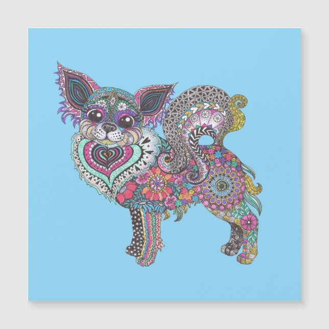 Magnetic Card with Chihuahua design (Framsida)