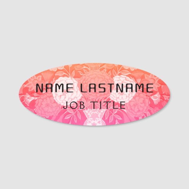 Magnetic Company Employee Aesthetic Elegant Namnbricka (Framsida)