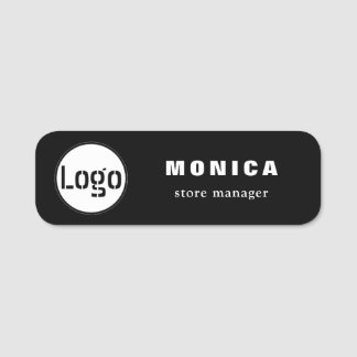 Magnetic Company Logotyp Employee Namn och Job Tit Namnbricka