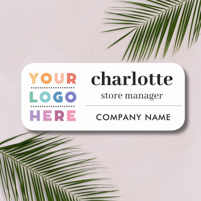 Magnetic Company Logotyp Employee Namn och Job Tit Namnbricka (Skapare uppladdad)