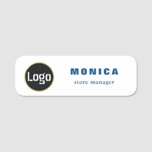 Magnetic Company Logotyp Employee Namn och Job Tit Namnbricka