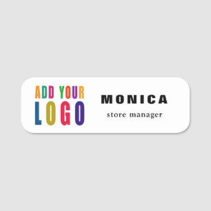 Magnetic Company Logotyp Employee Namn och Job Tit Namnbricka