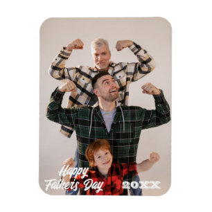 Magnetic Family Foto ramar   Fars dag Photo Magnet