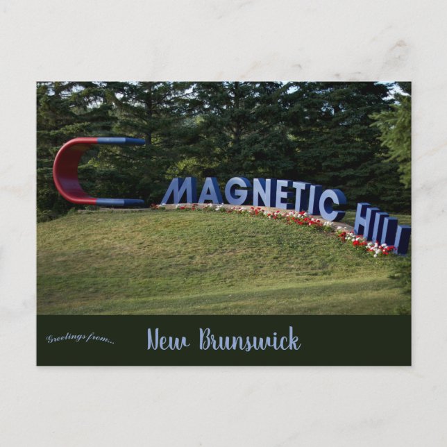 Magnetic Hill Moncton New Brunswick Canada Vykort (Framsida)