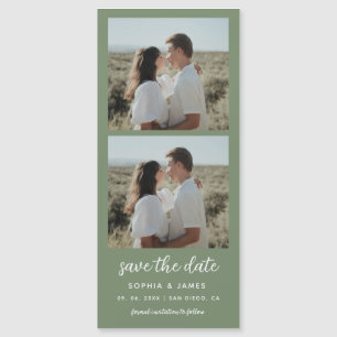 Magnetic Sage Grönt Photo Strip Bröllop