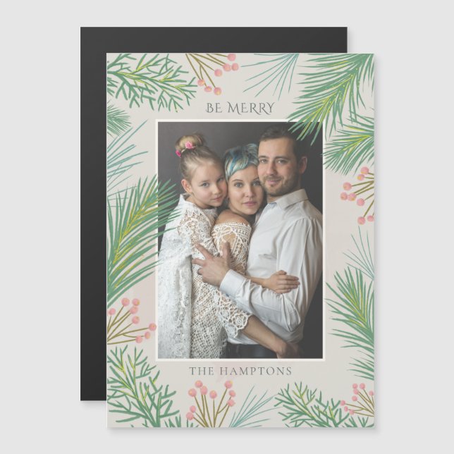 Magnetikkort för fotofotot Helgdag i gräs Holly Be (Fram/baksida)