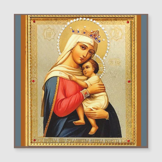 Magnetikkort för Madonna och Child jul (Framsida)