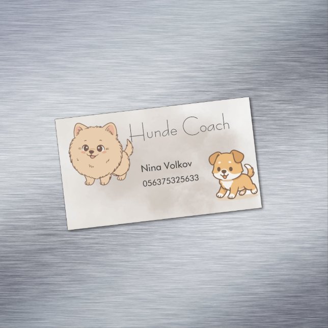 Magnetische Visitenkarte Hundetrainer | Magnetiska Visitkort (In Situ)