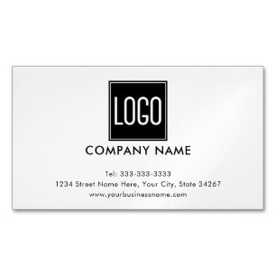 Magnetisk affärs kylskåpsmagnet – logotyp & detalj magnetiska visitkort