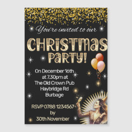 Magnetisk julparsinbjudan magnetisk inbjudningskort