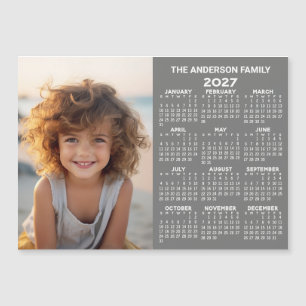 Magnetisk kalender - Foto helårsvy modern