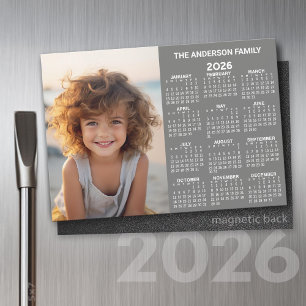 Magnetisk kalender - fotoårsvy - modern Fullt